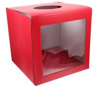 DIYEAH Multi-Function Lottery Draw Box 9.84 Inch Square Raffle Ticket Box for Party Games Donations Ballot Event Supplies