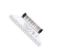 DIYEAH Multi-Purpose Rolling Ruler Plastic Measuring Rolling Ruler for Drawing Design Angle Parallel with Protractor Straightedge Circle and Arc Template for Engineers Designers Office