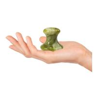 DIYEAH Mushroom Shaped Face Gua Sha Stone Green Jade Facial Scraping Massage Tool for Meridian Therapy and Eye Care Spa Relaxation