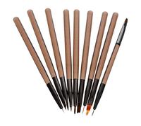 DIYEAH Nail Art Brush Set Easy to Grip and Store 9pcs with Fiber and Aluminum Material Stylish Appearance for Precise Manicure Painting for Personal Home Use and Nail Art Salons