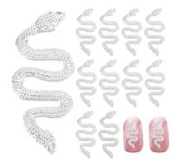 DIYEAH Nail Charms with Coordinated Combinations 30pcs Silver Rhinestone in Alloy for Creating Nail Art Designs Elegant and Stylish Fingernail Charms for Appointment and Dating