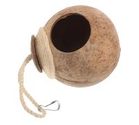 DIYEAH Natural Coconut Shell Bird Nest Hanging Parrot Hide Bed for Cage to Birds Garden Courtyard Safe Comfortable Soft Pad