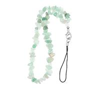DIYEAH Natural Crystal Gemstone Phone Lanyard Anti-Lost Keychain Strap Handmade Fashion Mobile Pendant Stylish Beaded Hanging Rope for Phones and Keys Jewelry 30-inch