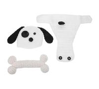 DIYEAH Newborn Knitted Puppy Costume for Baby Photography, Handmade Woolen Yarn Outfit with Soft Comfort and Cozy Feel, for Newborns and Infant Boys during First Month Milestones