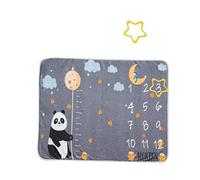 DIYEAH Newborn Milestone Blanket Photo Prop Flannel Blanket for Photography Session