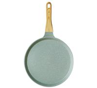 DIYEAH Nonstick Frying Pan for Eggs and Flatbreads, Green Aluminum Alloy | Stone Coating, Ergonomic Heat Resistant Handle, Four Egg Cooking, Home Kitchen Breakfast Use