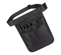 DIYEAH Nursing Waist Bag Black Oxford Cloth Storage Pouch with Multiple Compartment Pockets for Nurses in Clinics and Nursing Homes, Protecting Tools from Damage with Proper Capacity