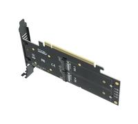 DIYEAH Nvme to Pci E Converter Adapter with Ports SSD Adapter for Mainboard Supports Data Acquisition Video Processing Creative Design for Dual Nvme Operation