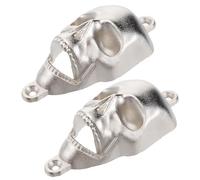 DIYEAH Oktoberfest Skull Bottle Opener 2pcs Set Wall-Mounted Beer Opener with Silver Finish Fits Many Sizes of Bottle Caps and Helps Opening Lid Without Hurting Random Color