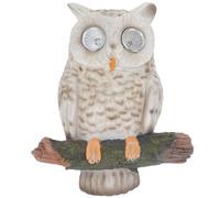 DIYEAH Owl Resin Crafts Solar Garden Lamp - Unique Outdoor Decorative Owl Night Light for Courtyard Resin Material Adorable Luminous Design for Home and Garden