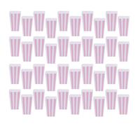 DIYEAH Paper Popcorn Boxes Movie Theater Style for 48pcs Pink Stripe Candy and Cookie Boxes, Sturdy Cardboard Party Supplies Wedding and Birthday Party Favors
