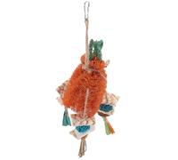 DIYEAH Parrot Chewing Bird Natural Loofah Sponge Pendant Teething for Cage Hanging Chewable Foraging Plaything Suitable for Pet Birds and Parrots