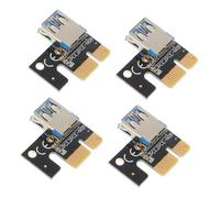 DIYEAH Pci-e 1x to 16x Mining Adapter Cards with USB 3.0 4pcs Black Pcb Material Stable Characteristics and High Performance for Computer Mining Setup