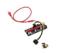 DIYEAH Pci-e 1x to 16x Riser Cable Adapter for Graphics Card with 6pin Interface and Stable Power Supply Featuring Signal Attenuation Prevention and Aluminium Alloy Material for Mining