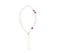 DIYEAH Pearl Mobile Phone Chain Beaded Mobile Phone Strap Moon Stars Design for Wrist Rope for Cellphone Hanging Rope