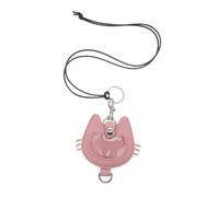 DIYEAH Pet Hair Storage Keychain Stylish PU Leather Cat Head Pendant Memorial Keepsake for Elegant Bag Charm for Dogs and Cats