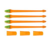 DIYEAH Pet Toothbrush with Double-Head and Cats Finger and Silicone Brushes for Comfortable Oral Cleaning Non-Slip Handle Dental Care for Small to Breeds