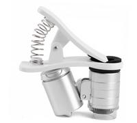 DIYEAH Phone Microscope Clip-on 60x Adjustable Focus High Clarity Magnifier with LED Light for Jewelry Inspection Stamp Checking and Mobile Phone Use Random Color