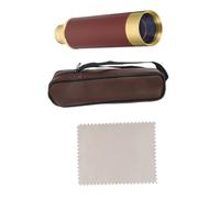 DIYEAH Pirate Single Binoculars Retro Pirate Monocular 25x30 Copper Bak4 Prism Leather with Storage Bag Coffee Colour High Magnification Stable Graphics for Travel and Hunting