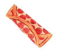 DIYEAH Pizza Shape Canvas Roll Pen Pouch Large Capacity Pencil Organizer Stationery Holder Suitable for School Students and Artists