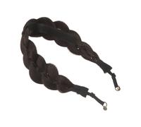 DIYEAH Plaited Braids Head Band: Magnetic Synthetic 3 Strands Hair Braid Headband, Faux Hair Chunky Wide Plaited Adjustable Head Pieces for Women
