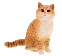 DIYEAH Plastic Garden Cat Figurine Weather-resistant Lawn Statue Compact Outdoor Decoration Anti-fading Material for Garden Lovers and Housewarming