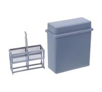 DIYEAH Plastic Microscope Slide Staining Rack with 24-slot Large Capacity Design, Even Staining and Easily Identifiable Plastic Storage Jar for Laboratory Use in Pathology and Teaching