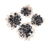 DIYEAH Plastic Safety Eyes and Noses for Dolls with Washers Durable Black Oval Craft Accessories for Plush Animal Noses and Eyes for Crochet Animals Stuffed and DIY Projects