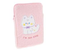 DIYEAH Plush Cat Tablet Protective Cover Handbag for Durable Multi Functional Cartoon Tablet Holder with Capacity for and Accessories