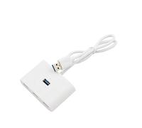 DIYEAH Port USB Hub with Power Supply Port Portable USB Splitter Adapter for PC Laptop High Speed Data Expansion Compatible with Windows Durable White Design