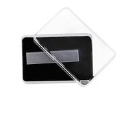 DIYEAH Portable Acrylic Nail Display Box with Double Sided Tape and Nail Glue for Salons at Home Use Silver Manicure Kit Holder
