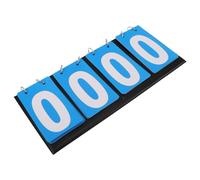 DIYEAH Portable Basketball Scoreboard Flipper with Four Double-sided Digits, Blue Pvc Tabletop Score Keeper for Indoor and Outdoor Games, Easy to Carry and Use