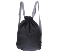 DIYEAH Portable Drawstring Backpack Oxford Cloth Gym Bag Handy and Practical with Simple Look and Fashion Appearance, Lightweight Black Sports Storage Sack for Outdoor Sports and Travel