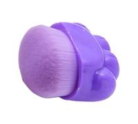 DIYEAH Portable Makeup Brush Loose Powder Brush Purple Cat Paw Shape Artificial Fiber Plastic Comfortable Smooth Application for Women Travel Different Occasions