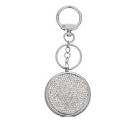 DIYEAH Portable Pills Holder Medicine Box Keychain Waterproof Plastic Metal Silver with Secure Keychain Attachment for Travel Emergencies, and Seniors