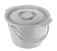 DIYEAH Portable Plastic Commode Pot with Lid and Handle, Large Spill-Proof Urine Bucket for Elderly and Disabled, Bedside Toilet Chair Accessory for Home and Hospital Use