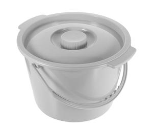 DIYEAH Portable Plastic Commode Pot with Lid and Handle, Large Spill-Proof Urine Bucket for Elderly and Disabled, Bedside Toilet Chair Accessory for Home and Hospital Use