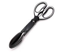 DIYEAH Portable Plastic for Dog and Cat with Poop Pickup Tool Comfortable Handle Tooth Groove Design, Lightweight Black Pooper Scooper Yard and Walk the Park Use