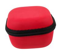 DIYEAH Portable Red Data Cable Storage Bag Shockproof Earphone Organizer with Mesh Compact Travel Pouch for Chargers and Headphones