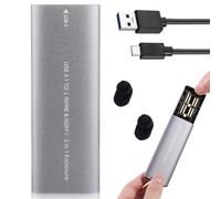 DIYEAH Portable Solid State External Hard Drive USB 3.1 Type-c SSD Enclosure with Aluminum Alloy Shell, Fast Reading Speed and Intelligent Hibernation Technology for Daily Office Use