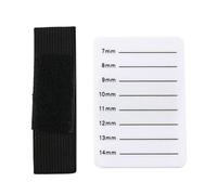 DIYEAH Portable White Acrylic Eyelash Holder Tray with 7-14 Scales Round Edge, Convenient Length Distinction, Sturdy and Not Easy to Break, for Home and Cosmetics Use