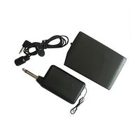 DIYEAH Portable Wireless Collar Clip-on Microphone Set for Meetings and Teaching Shockproof Lapel Mic for Home Studio and Live Broadcast Black