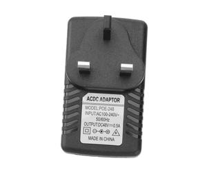 DIYEAH Power Injector Adapter 24v 1a with Dual Rj45 Connectors over Current Protection, Plastic Material, Black, Suitable for Devices with Power over Ethernet Support like Routers