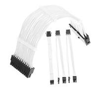 DIYEAH Power Module Cable Kit White Extension for Atx Power Supply Cable Organizer Pcie Power Connectors