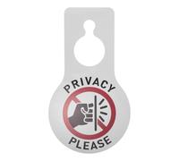 DIYEAH Privacy Door Hanger Sign for Door Knobs Double Sided Reusable in White for Business Office and Dorm Privacy Display