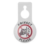 DIYEAH Privacy Please Door Sign - Pear Shaped Privacy Door Hanger Sign for Hotel Room - Plastic Don't Disturb Hanging Tag for Bedroom Bathroom Office Dorm