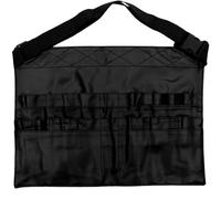 DIYEAH Professional Makeup Brush Waist Bag 32pcs Storage Dresser Apron Pouch with Pockets Black Cosmetic Belt Bag for Makeup Artists and Travel