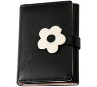 DIYEAH Pu Leather Wallet with Floral Pattern, Simple Korean Style Coin Purse for Students, Organizer with Classified Storage, Suitable for Outdoor and Office Use