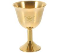 DIYEAH Pure Copper Offering Cup Pentagram Design, Hammered Copper Drinking Cup for Enthusiasts of Eastern Deities, Sturdy Long Time Use at Home Or in A Temple, Does Not Fade Easily