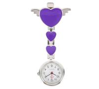 DIYEAH Purple Nurse Pocket Watch with Large Dial for Easy Time Checking